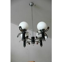 Lampe Space Age Atomic Deckenlampe Opalglas. 1960/70 Mid Century von vintageLightAndHome