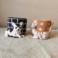 Katzen - Und Hundepflanzer 4 "B X 3 1/2 "H. Kein Abflussloch Separat Erhältlich Katzen - Und Hundepflanzer 4 "B X 3 1/2 "H. Kein Abflussloch Separat Erhältlich von vintagebohemianstyle