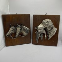 2Er Set Holz Wandbehang Aus Im Jagdstil. 1994 2Er Set Holz Wandbehang Aus Im Jagdstil. 1994 von vintagedecor37