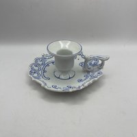 Antiker Handgefertigter Porzellan Kerzenständer /Kerzenständer /Kerzenhalter Mit Elegantem Griff. Österreich. 3192 von vintagedecor37