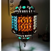 Dekorative Decke Kupferlicht, Vintage Kupfer Nachtlicht Lampe Lampenschirm Dekoration Beleuchtung von vintagefleabazaar