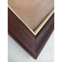 Bilderrahmen "Leopold" Braun Gold Echtholz Midcentury Mehr Rahmen Im Shop von vintagegalerie2025