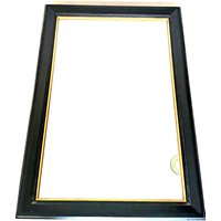 Spiegel Vintage Midcentury Schwarz Gold Rahmen Massiv Ca 5 Kg von vintagegalerie2025