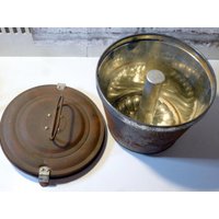 Alte Backform Großer Hans Mit Deckel + Griff Clips Metall Deko von vintagehappimillAT