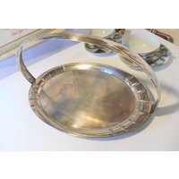 Antike Anbiet-Tasse Oval Versilbert Mit Henkel von vintagehappimillAT