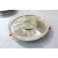 Antiker Drehteller Servierplatte Kristall - Silber von vintagehappimillAT