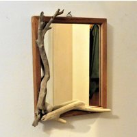 Driftwood Spiegel Holzrahmen Natur Upcycled von vintagehappimillAT