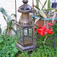 Vintage Laterne Metall Bronze Zum Aufstellen Oder Aufhängen von vintagehappimillAT