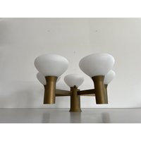 5-Ball Glass & Metal Body Atomic Flush Mount Light, 1960S, Germany 5-Ball Glass & Metal Body Atomic Flush Mount Light, 1960S, Germany von vintageinmode