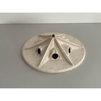6 Socket Beige Ceramic Ceiling Lamp By Pan Leuchten, 1970S, Germany von vintageinmode