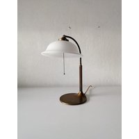 Art Deco Glass & Bronze Body Table Lamp By Trikonzept Bonn - 1940S Germany von vintageinmode