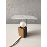 Arteluce Italy Model 610 Table Lamp - Stone Base Metal Square Lampshade 70S Italian Design By Antonio Macchi Cassia Arteluce Italy Model 610 Table Lamp - Stone Base Metal Square Lampshade 70S Italian Design By Antonio Macchi Cassia von vintageinmode