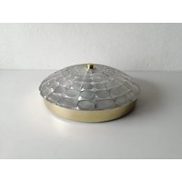 Beautiful Metal & Atomic Decorative Glass Flush Mount Or Wall Lamp - 1960S Germany von vintageinmode