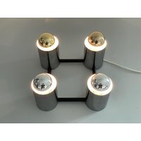 Cylindrical Square Design Flush Mount Ceiling Lamp By Beisl, 1960S, Germany Cylindrical Square Design Flush Mount Ceiling Lamp By Beisl, 1960S, Germany von vintageinmode