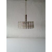 Gorgeous Brass Body & Plexiglass Beads Luxurious 3 Layer Chandelier By Emil Stejnar For Rupert Nikoll - 1950S Austria von vintageinmode