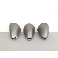Grey Curved Metal Industrial Set Of 3 Church Sconces, 40S/50S, Germany von vintageinmode