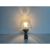 Heavy Glass & Metal Single Wall Lamp in The Style Of Seguso, 1950S, Italy von vintageinmode