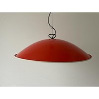 Italian Design Orange & White Metal Large Pendant Lamp, 1960S, Italy Italian Design Orange & White Metal Large Pendant Lamp, 1960S, Italy von vintageinmode