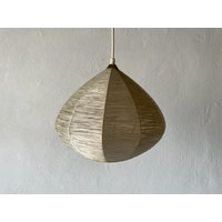 Mid Century Beautiful Cream Raffia Small Pendant Lamp, 1950S, Germany von vintageinmode