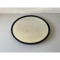 Mid-Century Black Metal Frame Round Mirror, 1950S, Germany von vintageinmode