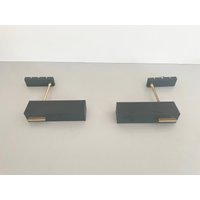 Mid-Century Metal & Brass Pair Of Sconces By Paul Neuhaus Leuchten, 1950S, Germany Mid-Century Metal & Brass Pair Of Sconces By Paul Neuhaus Leuchten, 1950S, Germany von vintageinmode