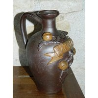 Karaffe "Calvados" Krug Kleine Flasche Calvados Steinzeug Antikes Bargeschirr Vintage Brewerania Apfelbrand von vintagemadeinFRANCE