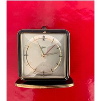Schatz Tischuhr Continental Werbegeschenk Uhr Mechanisch 8 Tage Werk 50Er Vintage Clock Mechanical Clockwork 50S von vintagenerator