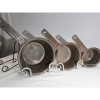 Braune Kochtöpfe/ Pfannen Aus Emaille von vintageshopbysilas