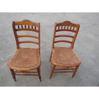 Vintage Antike Stühle, Ledersitze Stühle von vintageshopbysilas
