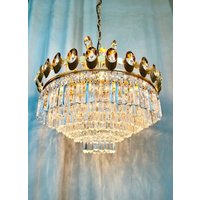 Funkelnder Antiker Vintage Kronleuchter Von Palwa von vintagestoreNRW