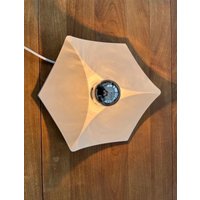 Weiße Space Age Hoffmeister Hexagon Wandlampe von vintagestoreNRW