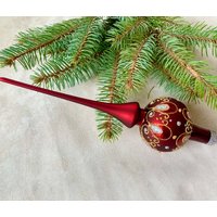 Vintage Weihnachtsbaumspitze 10 Zoll, Baumspitze Antike Weihnachtsschmuck Ornamente von vintagestoreworld