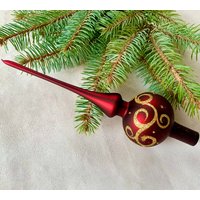 Vintage Weihnachtsbaumspitze 10 Zoll, Baumspitze Antike Weihnachtsschmuck Ornamente von vintagestoreworld