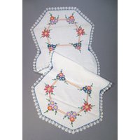 Kunst Und Kunsthandwerk Anerican Läufer Hand Emroidered Runner 42 X 17 Gänseblümchen Reinigen Scharfe Sommer von vintagevasso