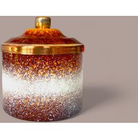 Runde Vintage-Schmuckschatulle Aus Kupfer Und Emaille Im Retro-stil, Mid-Century-Schmuckschatulle Metall 60Er-Jahre-Design Runde Vintage-Schmuckschatulle Aus Kupfer Und Emaille Im Retro-stil, Mid-Century-Schmuckschatulle Metall 60Er-Jahre-Design von vintwithnora