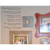 "Gedenkschild "I Think Of You With Love Today" Vinyl Schriftzug, Beileid Geschenk." "Gedenkschild "I Think Of You With Love Today" Vinyl Schriftzug, Beileid Geschenk." von vinyl4decor