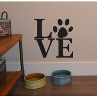 Liebe Hund Pfotenabdruck Vinyl Wandtattoo Home Decor Liebe Hund Pfotenabdruck Vinyl Wandtattoo Home Decor von vinyl4decor