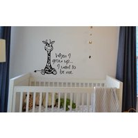 Giraffe Kinderzimmer Wandtattoo Wenn Ich Groß Geworden Bin Vinyl-Schriftzug Giraffe Kinderzimmer Wandtattoo Wenn Ich Groß Geworden Bin Vinyl-Schriftzug von vinyl4decor