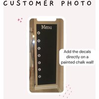 Menü Der Chalkwall Mit 1, 5-Zoll-Kreisen Und Bonus To Do Decals, 3 Schriftarten Zur Auswahl von vinylexpress