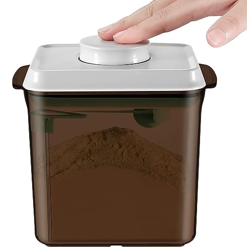 vione Luftdichte Frischhaltedosen-Sets, Pop-Up-Lebensmittelbehälter mit Deckel, stapelbarer Behälter für Reis, Kaffee, Mehl, Zucker, Müsli (1700 ml (Anti-UV)) von vione