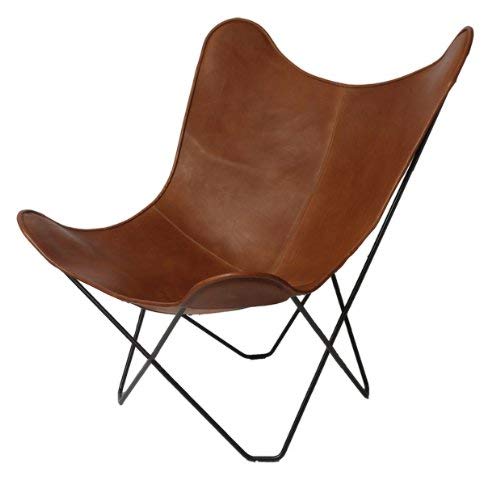 Neue Bezug für Stuhl Butterfly und Stuhl bkf aus natürlichem Rindsleder, Dunkelbraun von vip leather