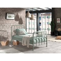 BRONXX Metallbett im coolen Look Olive Grün matt, Liegefläche 90 x 200 cm von vipack