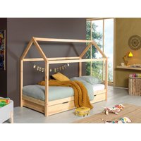 Dallas 2 Hausbett 90 x 200 cm Liegefläche inkl Bettschublade, Natur von vipack