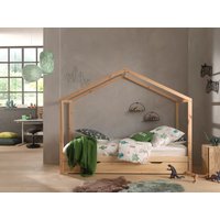 Dallas 3 Hausbett 90 x 200 cm Liegefläche inkl. Bettschublade, Natur von vipack
