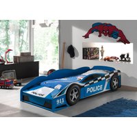 Kinderbett Police Car 70 x 140 cm blau lackiert von vipack