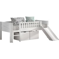 VIPACK - SCOTT Kojen-Spielbett 90x200cm, inkl. Leiter, Rutsche, Rolllattenrost, 2 Schubkästen von vipack