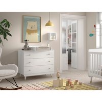 Vipack Babymöbel-Set, (Made in Europe), best. aus Schubladen-Kommode und Wickelaufsatz, Ausf. Weiß von vipack