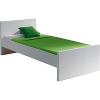 Vipack Einzelbett, (Made in Europe), Liegefläche 90x200 cm, inkl. Rolllattenrost, Ausf. Weiß lackiert von vipack