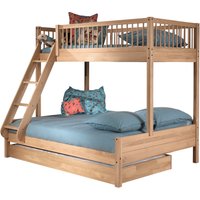 Vipack Etagenbett "Forrest Massivholzbett Made in Europe, stabil und hochwertig gebaut" Liegefläche 90/140x200cm, mit Leiter, Rolllattenrost u. Bettschublade von vipack