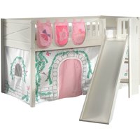 Vipack Hochbett "Scott" Made in Europe, m. Rutsch-/Leiterturm, LF 90x200 cm, Vorhang, Tasche, 4 Designs von vipack